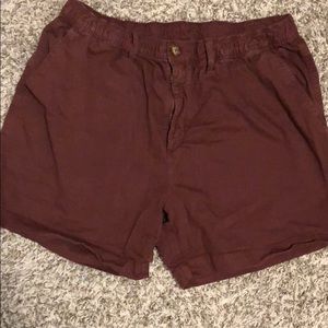 Maroon shorts- light wear